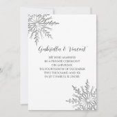 Winter Snowflake Privé-huwelijk / Opening Feestdagenkaart (Voorkant)