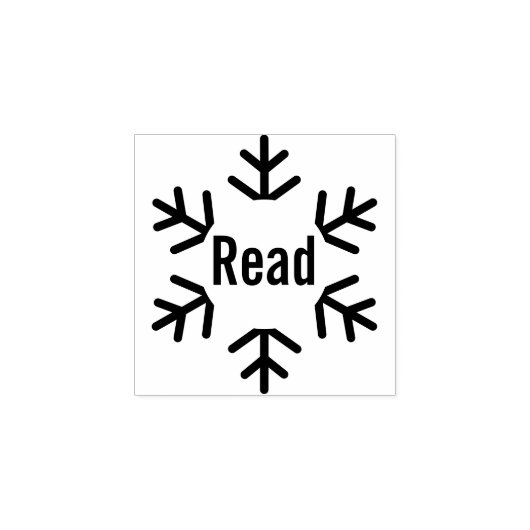 Winter Snowflake Read Teacher Classroom Library Rubberstempel (Afrduk)