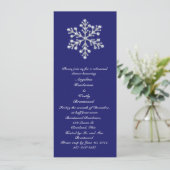 Winter Snowflake Rehearsal Dinner indigo Kaart (Staand voorkant)