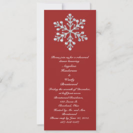 Winter Snowflake Rehearsal Dinner Kaart