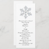 Winter Snowflake Rehearsal Dinner Kaart (Voorkant / Achterkant)