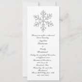 Winter Snowflake Rehearsal Dinner Kaart (Voorkant)