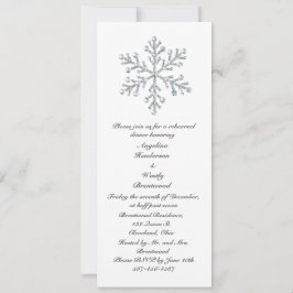 Winter Snowflake Rehearsal Dinner Kaart