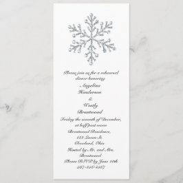 Winter Snowflake Rehearsal Dinner Kaart