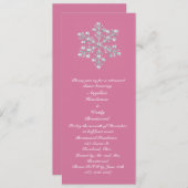 Winter Snowflake Rehearsal Dinner Kaart (Voorkant / Achterkant)