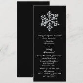 Winter Snowflake Rehearsal Dinner Kaart (Voorkant / Achterkant)