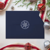 Winter Snowflake Return-adres Ronde Sticker