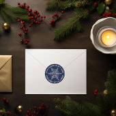 Winter Snowflake Return-adres Ronde Sticker