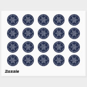 Winter Snowflake Return-adres Ronde Sticker (Vel)