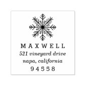 Winter Snowflake Return-adres Zelfinktende Stempel (Design)