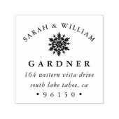 Winter Snowflake Return-adres Zelfinktende Stempel (Design)