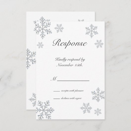 Winter Snowflake RSVP (Voorkant / Achterkant)