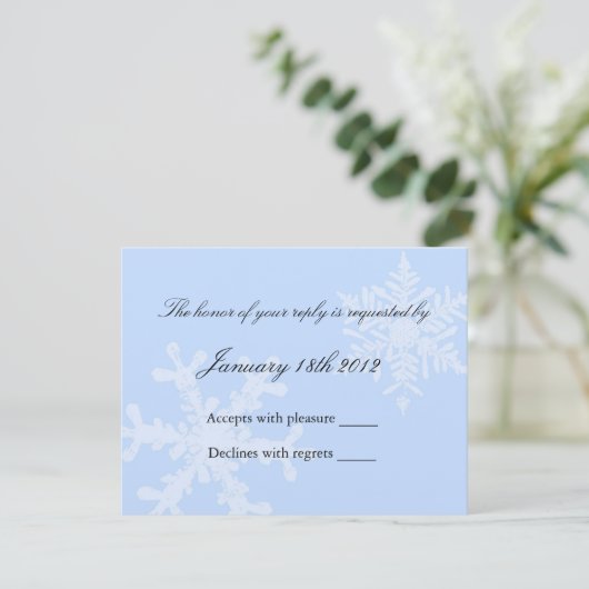 Winter Snowflake RSVP (Staand voorkant)