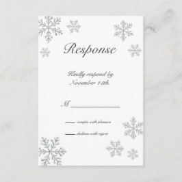 Winter Snowflake RSVP Kaartje