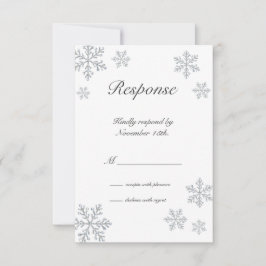 Winter Snowflake RSVP Kaartje