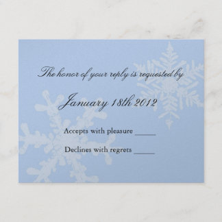 Winter Snowflake RSVP Kaartje