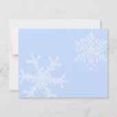 Winter Snowflake RSVP Kaartje (Achterkant)