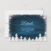 Winter Snowflake Rustic Details Kaart Invoegen (Voorkant)