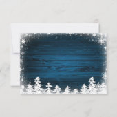 Winter Snowflake Rustic Details Kaart Invoegen (Achterkant)