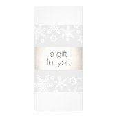 Winter Snowflake Salon Spa Cadeaucertificaat Reclamekaart (Voorkant)