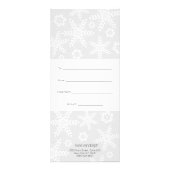 Winter Snowflake Salon Spa Cadeaucertificaat Reclamekaart (Achterkant)