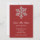 Winter Snowflake Save the Date (Voorkant)