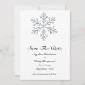 Winter Snowflake Save the Date (Voorkant)