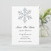 Winter Snowflake Save the Date (Staand voorkant)