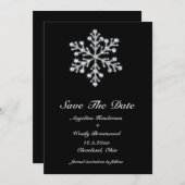 Winter Snowflake Save the Date (Voorkant / Achterkant)