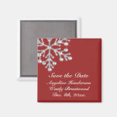 Winter Snowflake Save the Date Magnet (Voorkant / Achterkant)