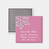 Winter Snowflake Save the Date Magnet (Voorkant / Achterkant)