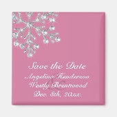 Winter Snowflake Save the Date Magnet (Voorkant)