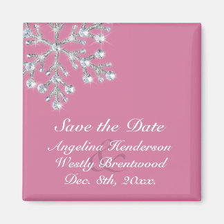 Winter Snowflake Save the Date Magnet