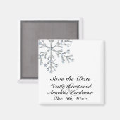 Winter Snowflake Save the Date Magnet (Voorkant / Achterkant)