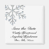 Winter Snowflake Save the Date Magnet (Voorkant)