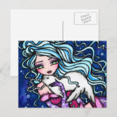 Winter Snowflake Seal Mermaid Fantasy Briefkaart (Voorkant / Achterkant)