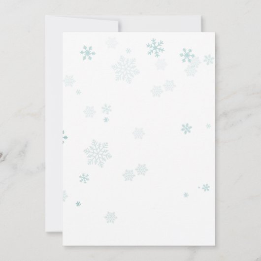 Winter Snowflake Silver Glitter Vrijgezellenfeest Kaart (Achterkant)
