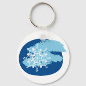 Winter Snowflake Sleutelhanger (Voorkant)