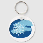 Winter Snowflake Sleutelhanger (Achterkant)