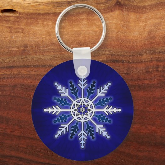 Winter Snowflake Sleutelhanger (Voorkant)