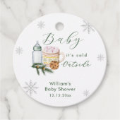 Winter Snowflake S'more Cookie Baby Shower Bedankjes Labels (Voorkant)