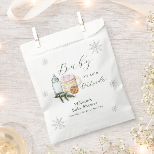 Winter Snowflake S'more Cookie Baby Shower  Bedankzakje (Geknipt)