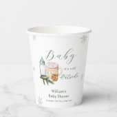 Winter Snowflake S'more Cookie Baby Shower  Papieren Bekers (Achterkant)