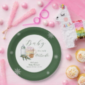 Winter Snowflake S'more Cookie Baby Shower  Papieren Bordje (Feest)