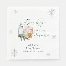 Winter Snowflake S'more Cookie Baby Shower  Servet