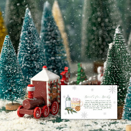 Winter Snowflake S'more Cookie Books Baby Shower  Informatiekaartje