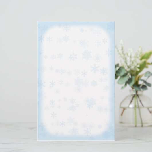Winter Snowflake Stationery Briefpapier (Staand voorkant)