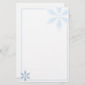 Winter Snowflake Stationery Briefpapier (Voorkant / Achterkant)