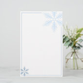 Winter Snowflake Stationery Briefpapier (Staand voorkant)
