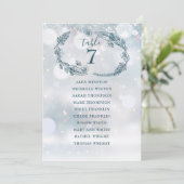 Winter Snowflake Stoelindeling Tafelnummer (Staand voorkant)